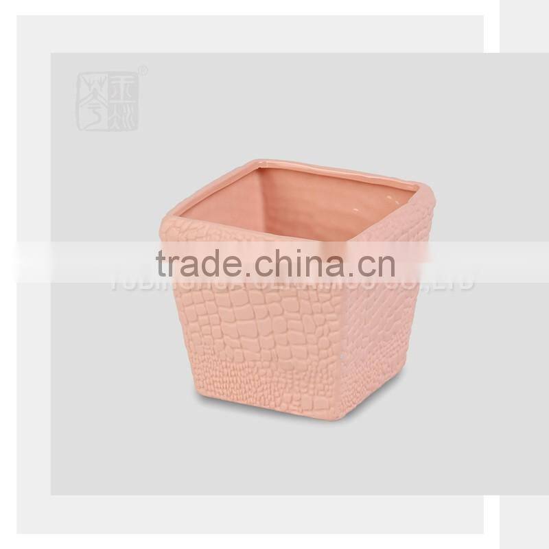Wholesale Blank Cheap Orange Ceramic Flower Pots