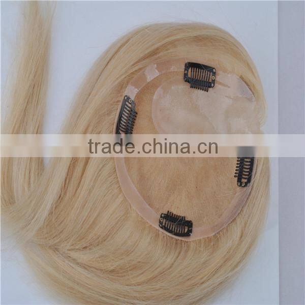 silk top and pu around the toupee, afro curl men toupee natural hairline