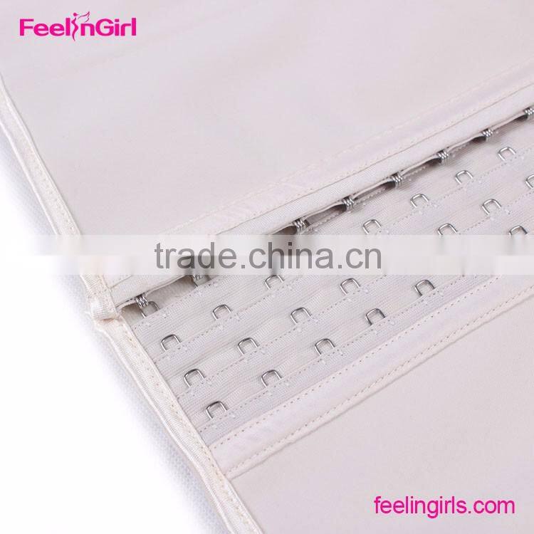 High Quality Nude Latex Rubber 4 Row Hooks Waist Trainer Corset