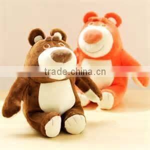 stuffed little cartoon brown bear plush toy/custom plush toy