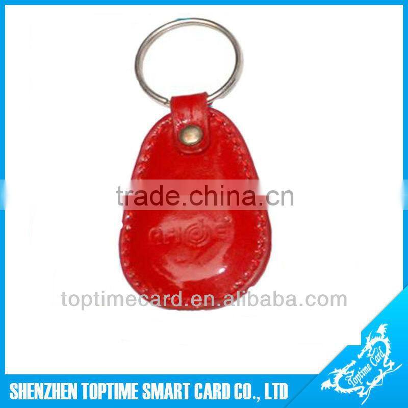 Leather RFID keychain
