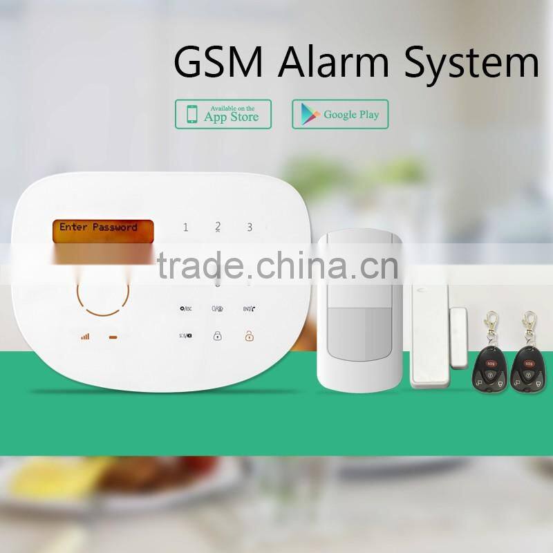 Smart home automation system with SIM card GSM alarm system & Android/IOS APP GSM Home Alarm, Wireless GSM Alarm