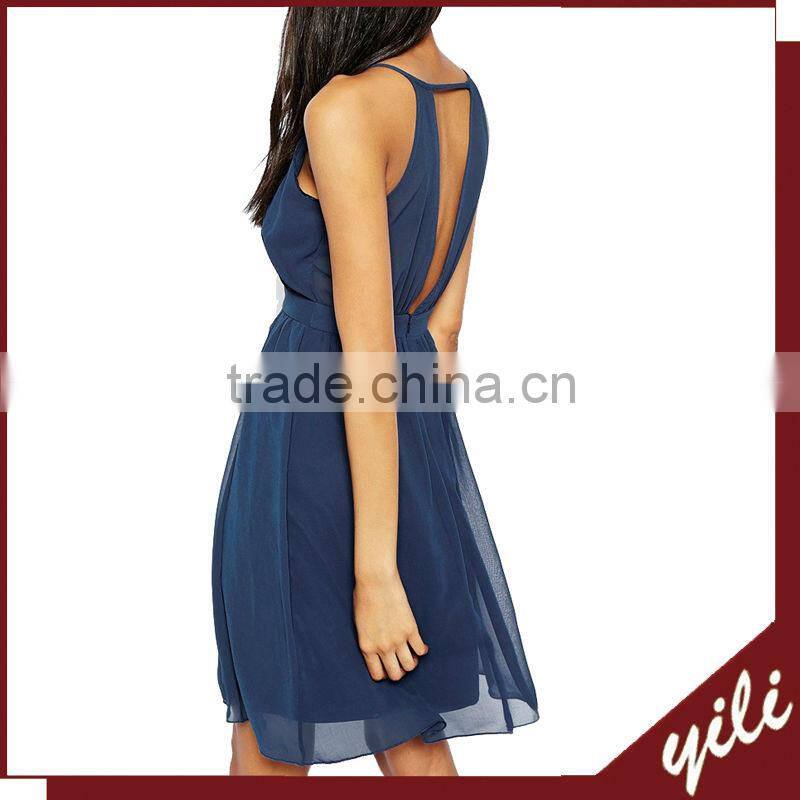 open back chiffon summer dresses for women