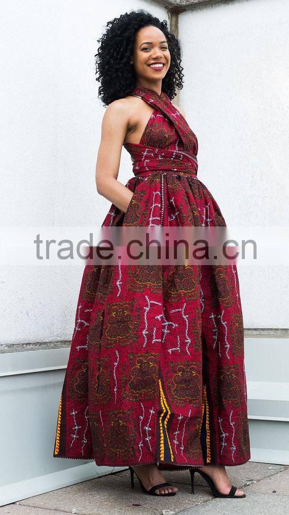 Hot Sale Fashion Design African Sleeveless Maxi Dress