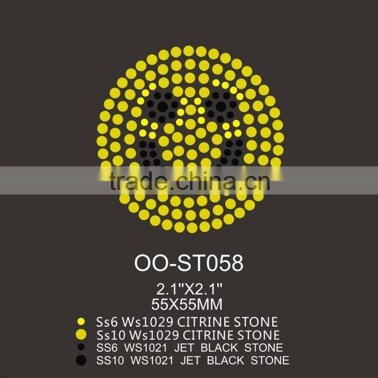 Hot Sale Yellow Smiling Design Diamond Stickers