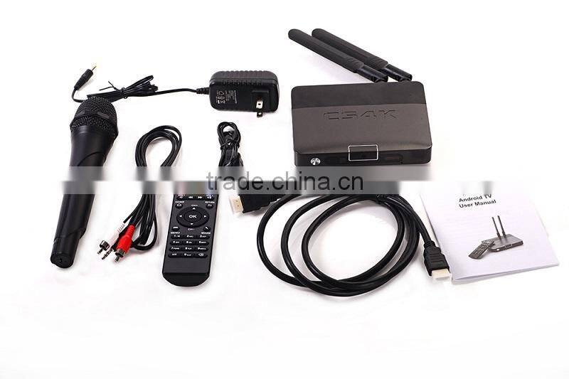 CS4K RK3288 CS4K Android 4.4 TV BOX RK3288 CPU Quad Core 4K TV Box with karaoke and microphone