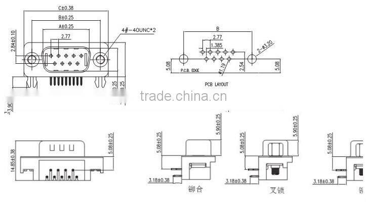 computer component ( Assembly) Exporting RJ45 to DB9 connector grey