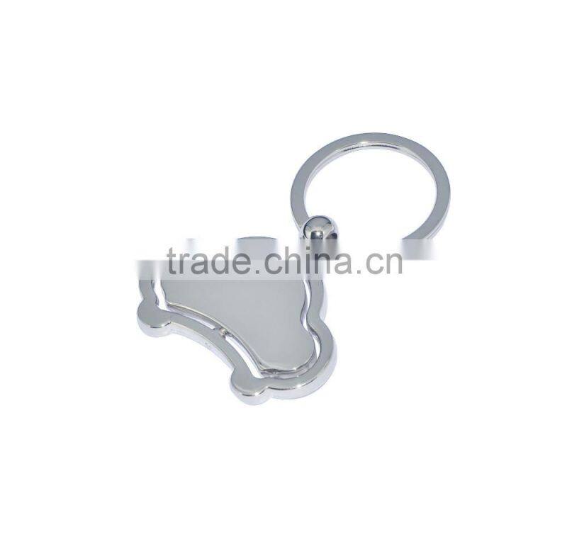 House shape and car shape rotating metal keychain for sales