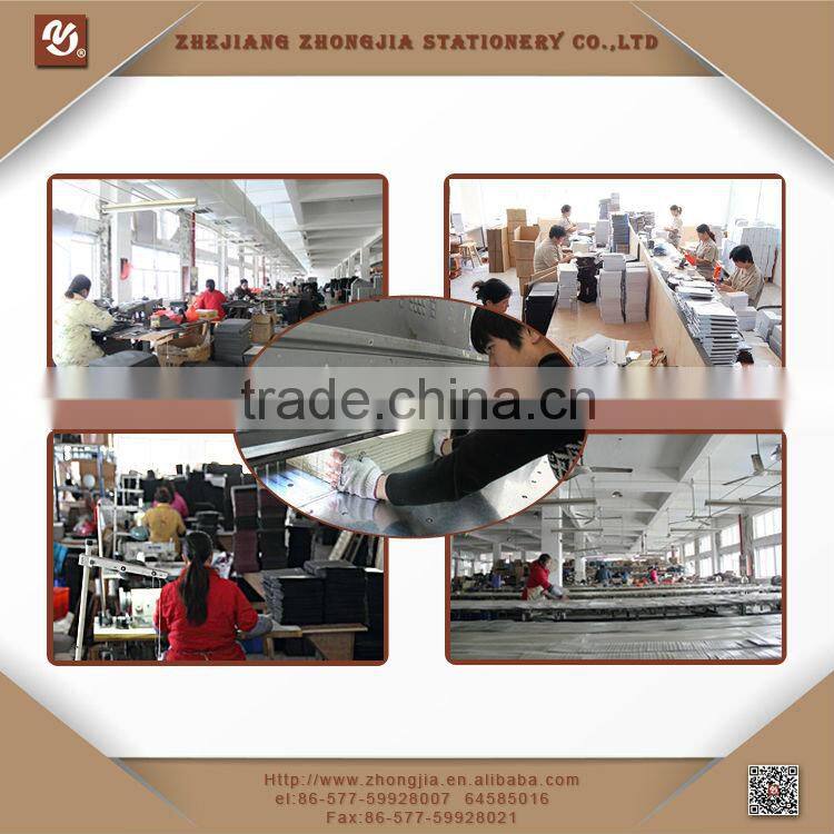 2015 new design business pu folder with card holder