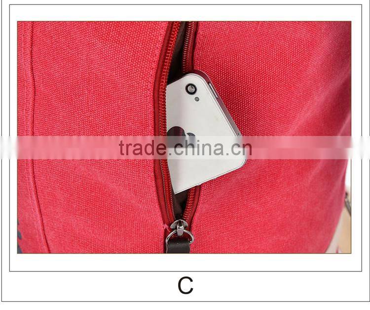 2014 multiple color red round canvas economy drawstring rucksack, cheap drawstring rucksack backpack in Guangzhou
