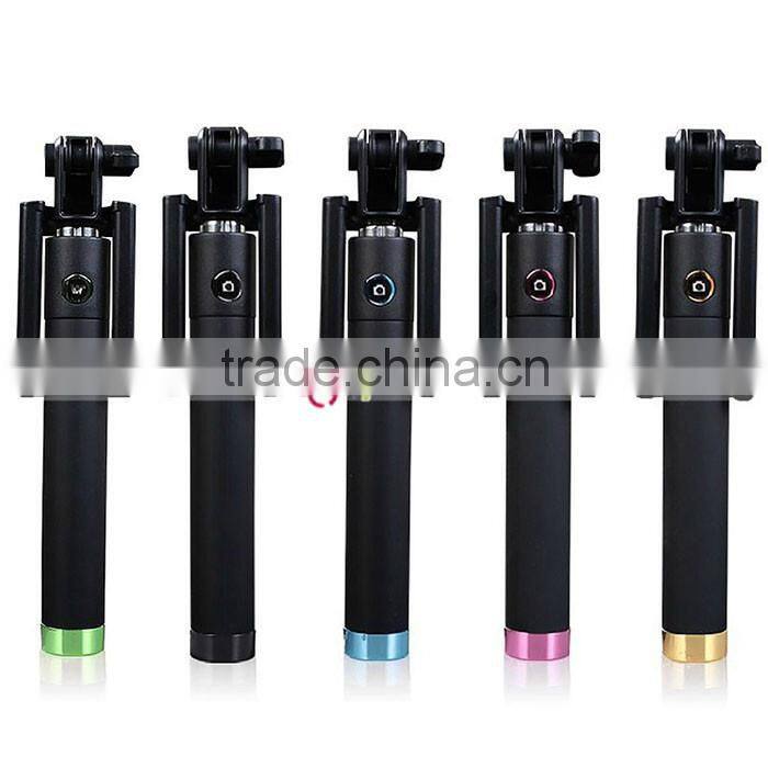 Universal Handheld Extendable Self Monopod Holder Bluetooth Selfie Stick 2016 For Smartphone Black