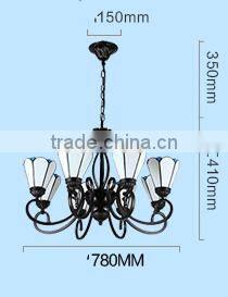 European MED Style Black Iron chandelier light