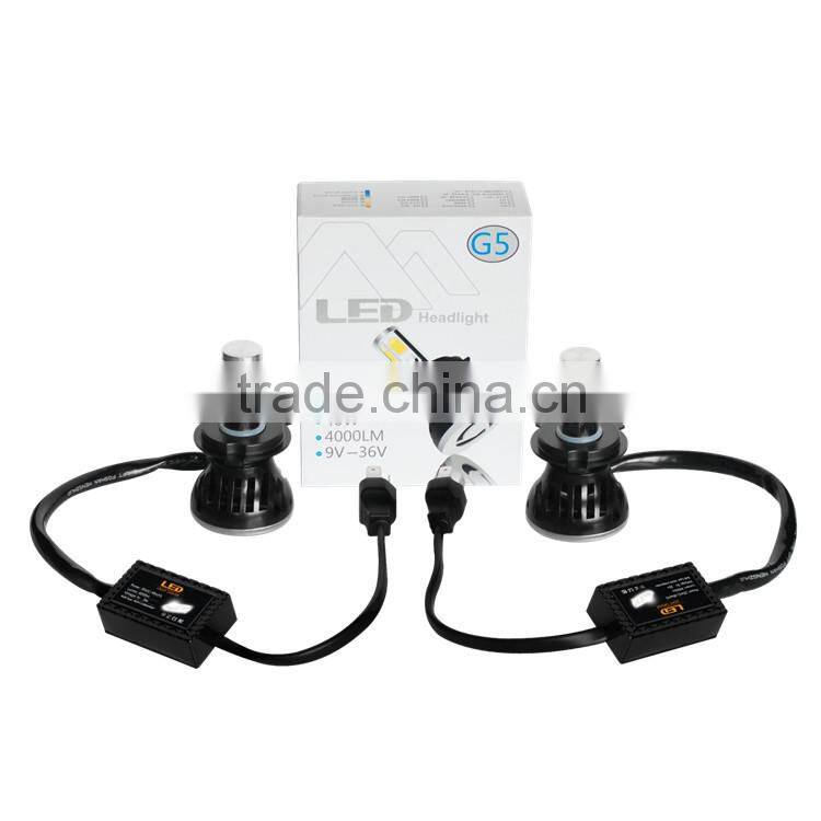 4 side LEDs 40W each bulb h4 h7 h9 h11 led headlight replace halogen bulb