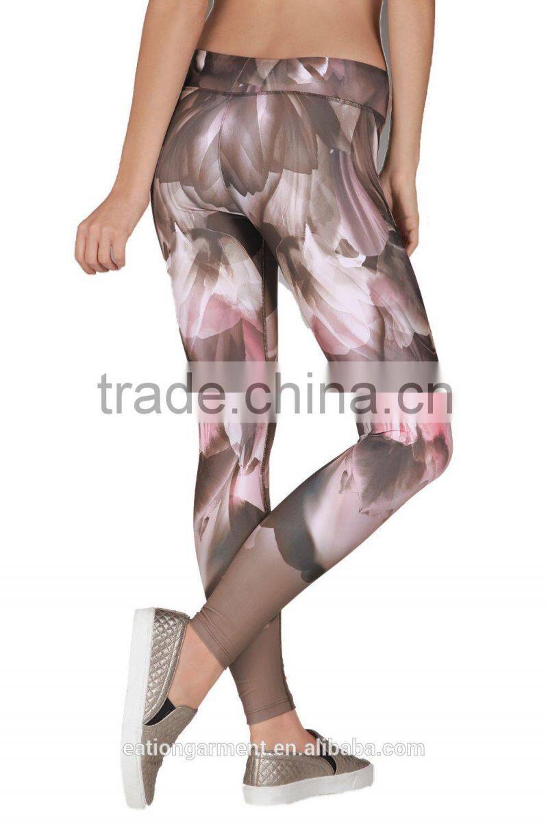 Wholesale beautiful patterns womens yoga pants fitness