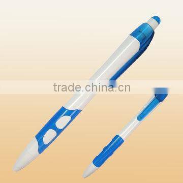 simple cheap blue ballpoint pen / Press type pen