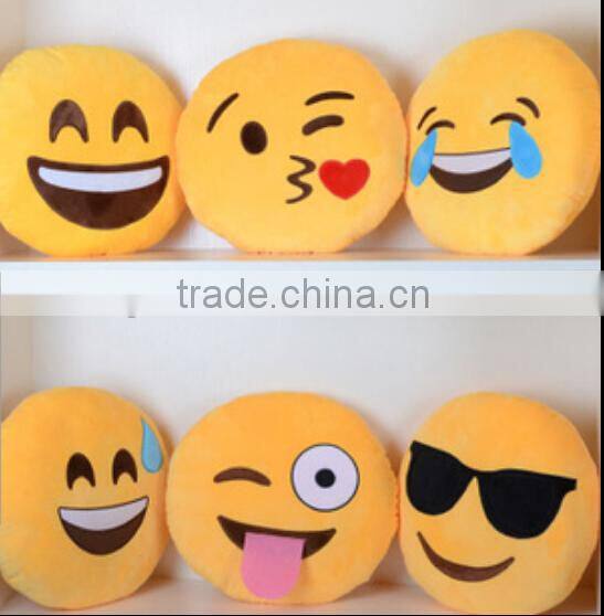 plush emoji pillow stuffed toys/Emoji Smiley Emoticon Round Cushion Home Pillow Stuffed Plush Soft Toy