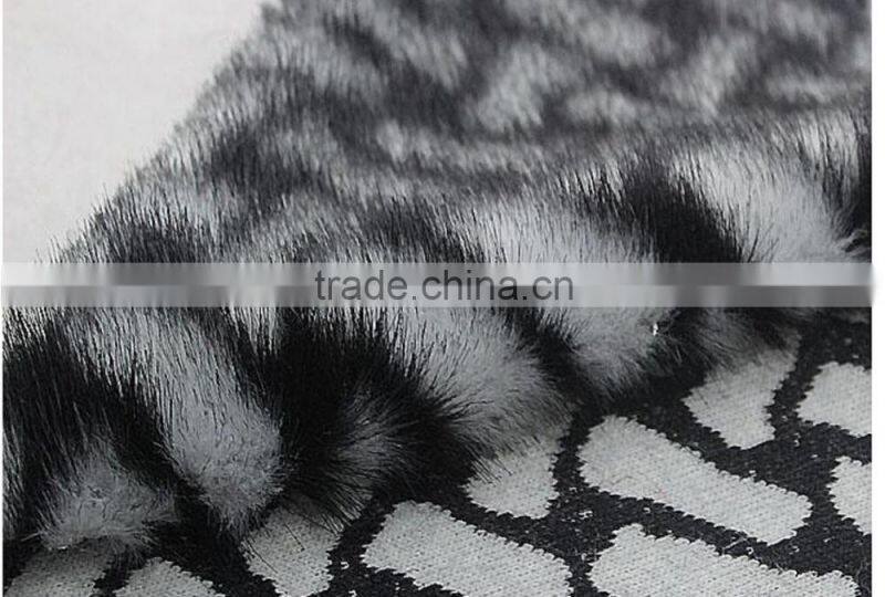 2015 acrylic printed animal faux fur fabric