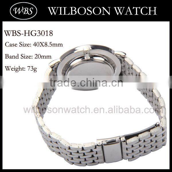 Quartz stainless steel case back trend design quartz watch