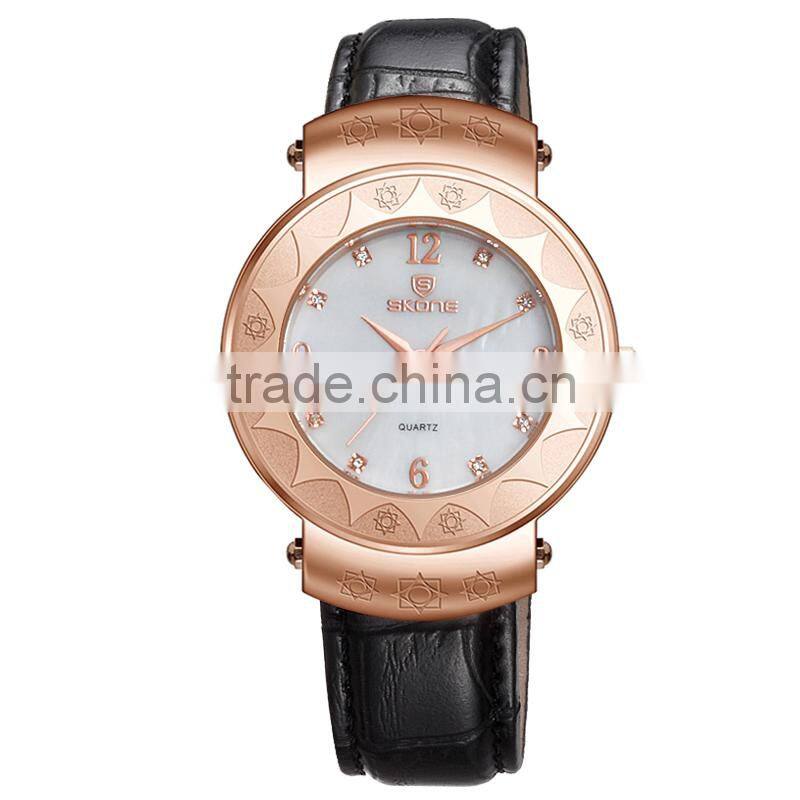 SKONE 9352 Quartz Wrist Watch Leather Strap Women Watch Wholesale Wrist Watch