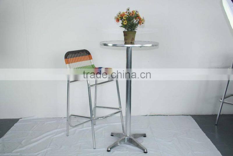 Aluminum cheap bar stool kitchen dining room high chair YC014