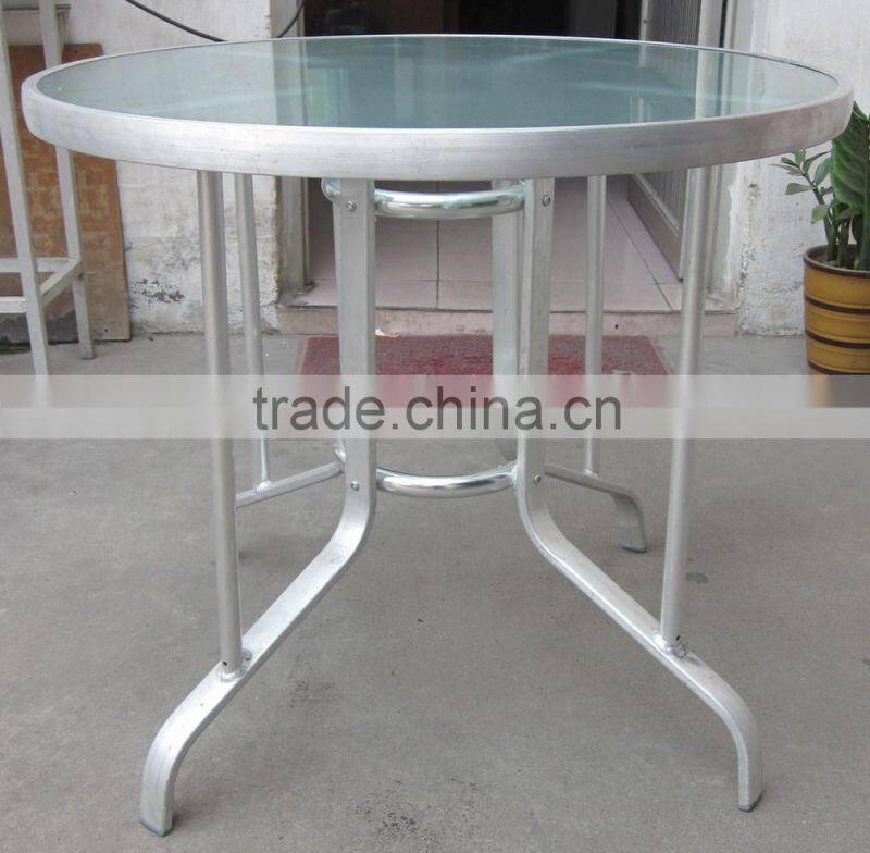 aluminum with glass dining table for sales YT40B