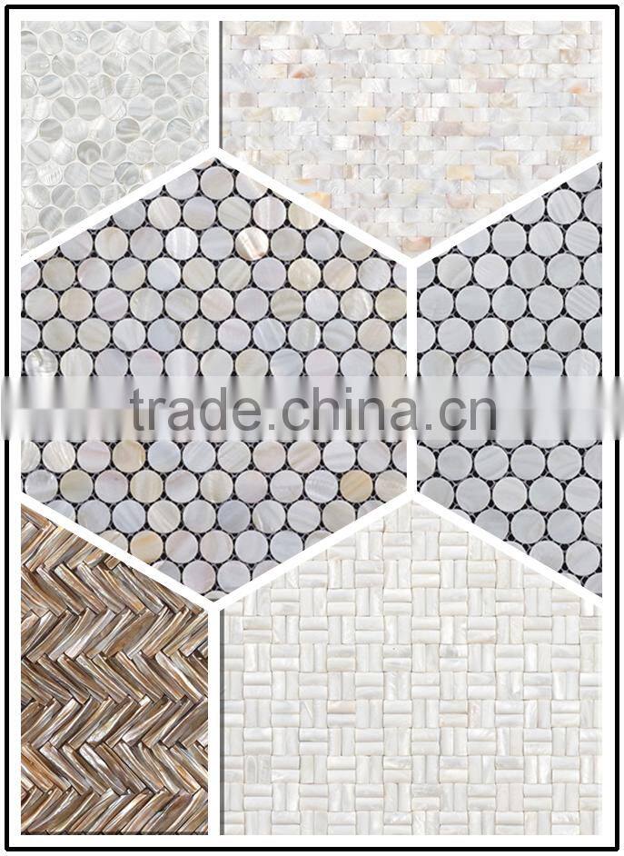Good Quality Freshwater Mother of Pearl Mosaic Tiles Shell Mosaic tiles