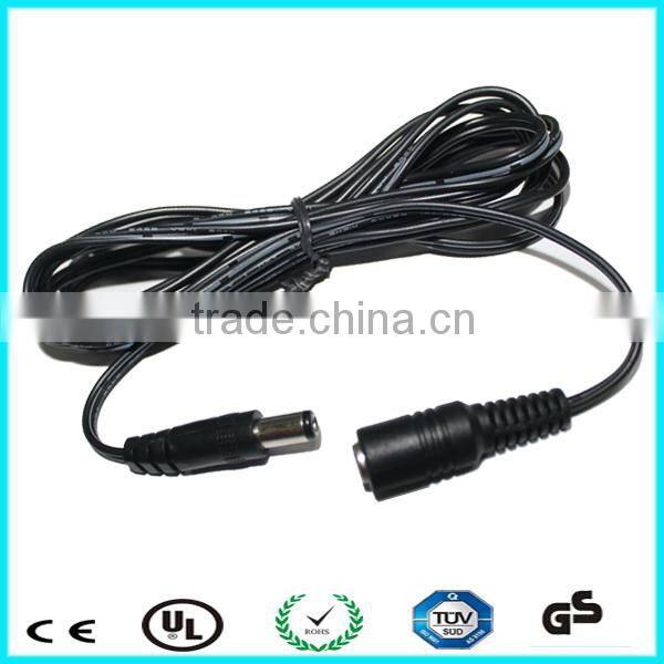 Female to male barrel waterproof connector dc cable 5 meters