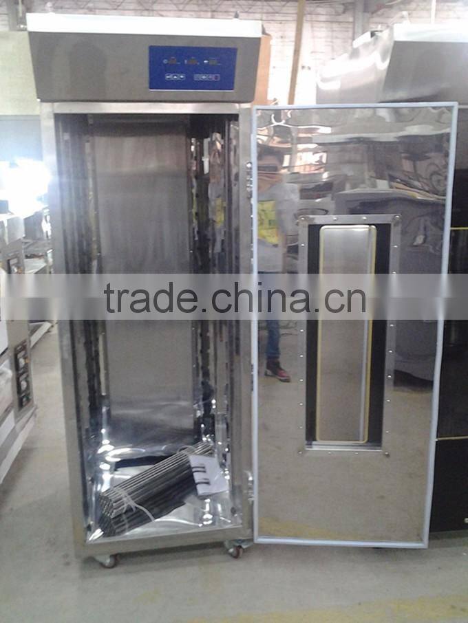 Hot sale 16 trays single door bread dough proofer with steam system