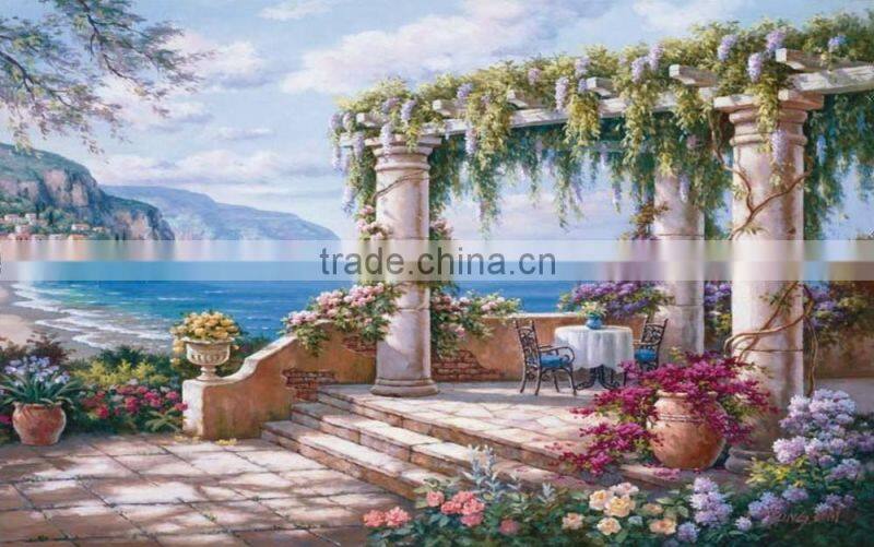 Shu1910 mediterranean landscape oil painting room Decorative