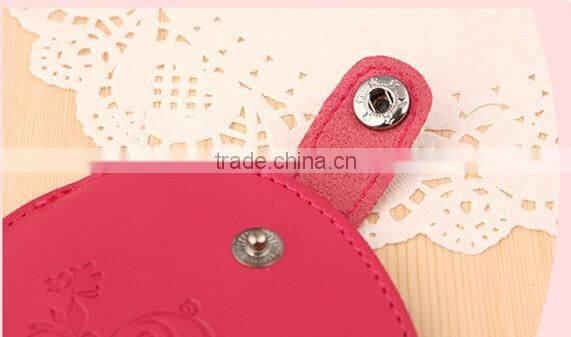 high quality fancy metal alloy flexible round one side No Foldable diamante personalized pocket mirror/cosmetic mirror