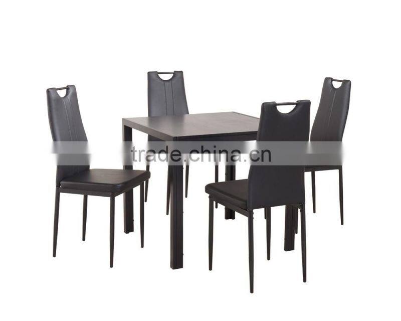 MDF top black modern style dining table sets