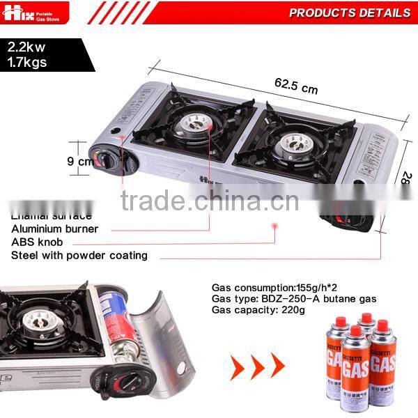 Outdoor and indoor gas stove 2 burner