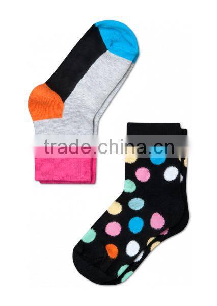 Custom Wholesale Elite Teen Boys' Girls' Kids' Dots Stripe Cotton Sock