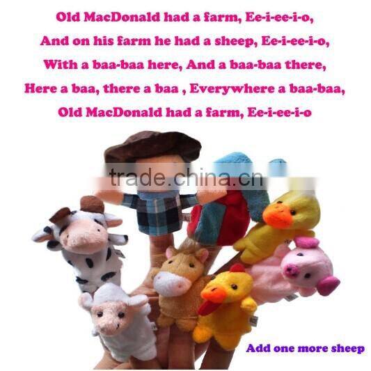 The Nursery Rhyme Finger Puppets "Old Macdonald Had A Farm" Baby Toys For Children JPtoys140704