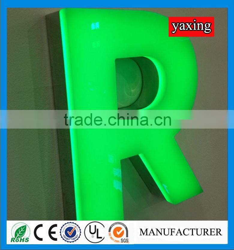 High brightness LED acrylic front-lit letter