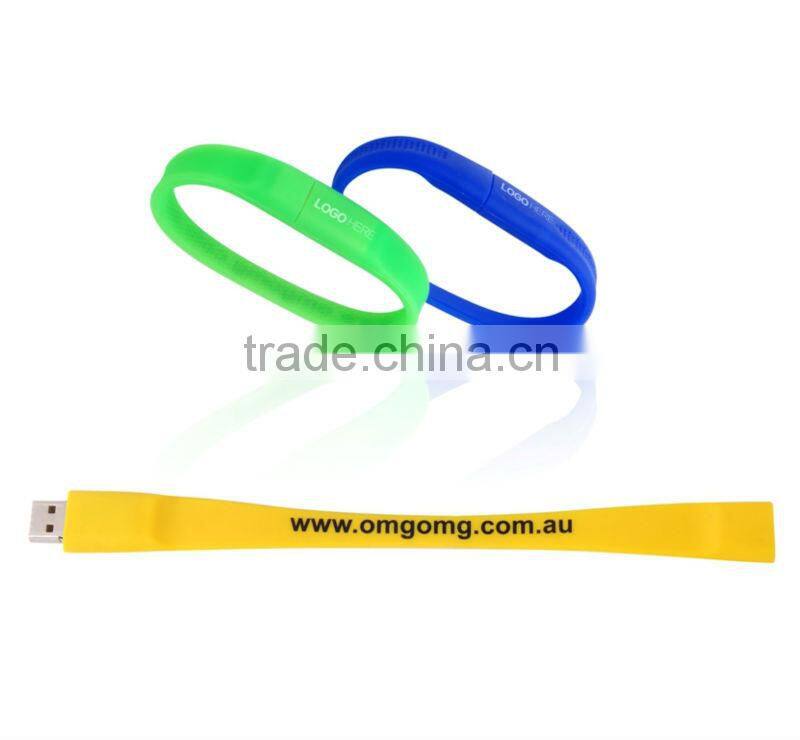 Promotional armband USB flash drives,customized logo bracelet USB flash drives ,cheap wrist cost USB flash drives