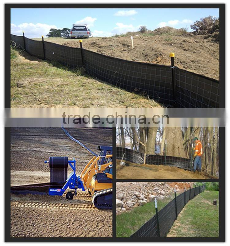 High Quality Wire Backed Silt Fencing with 70g fabric
