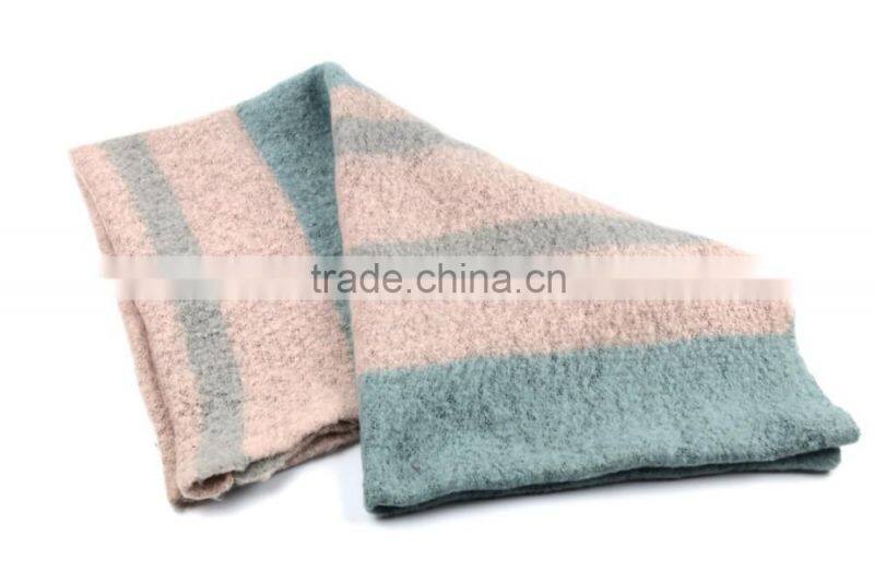 Top trend striped knitted infinity scarf / loop scarf yarn / knitted scarf