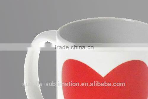 Heart Shape Color Changing Mug/ Color changing mug/ Colorful mug for promotion/ Designed Mug