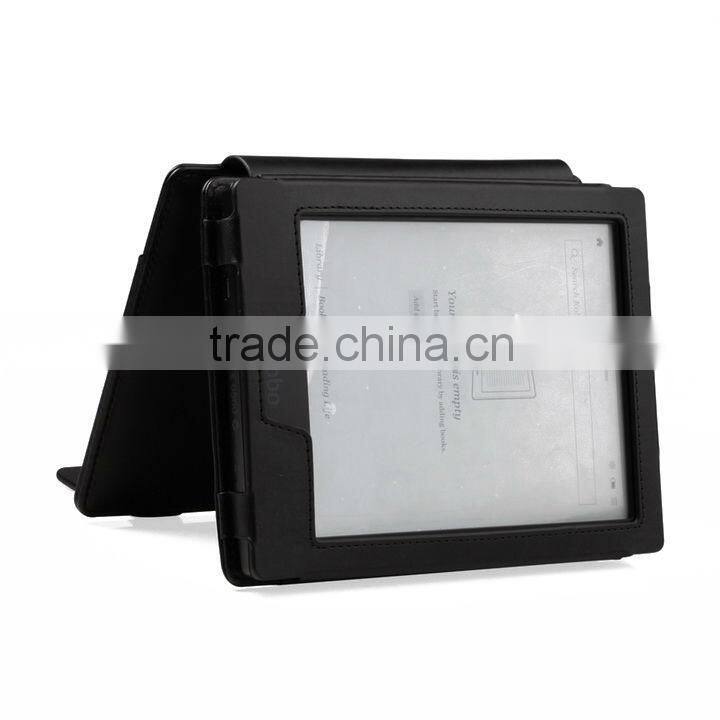 Book style Leather Case for kobo aura hd,Stand Leather case for kobo aura hd
