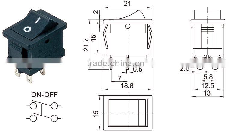 Rocker switch of electric vehicle for children electriccar double 129 oyaf sd6541 + 1*21 +8- car to toggle