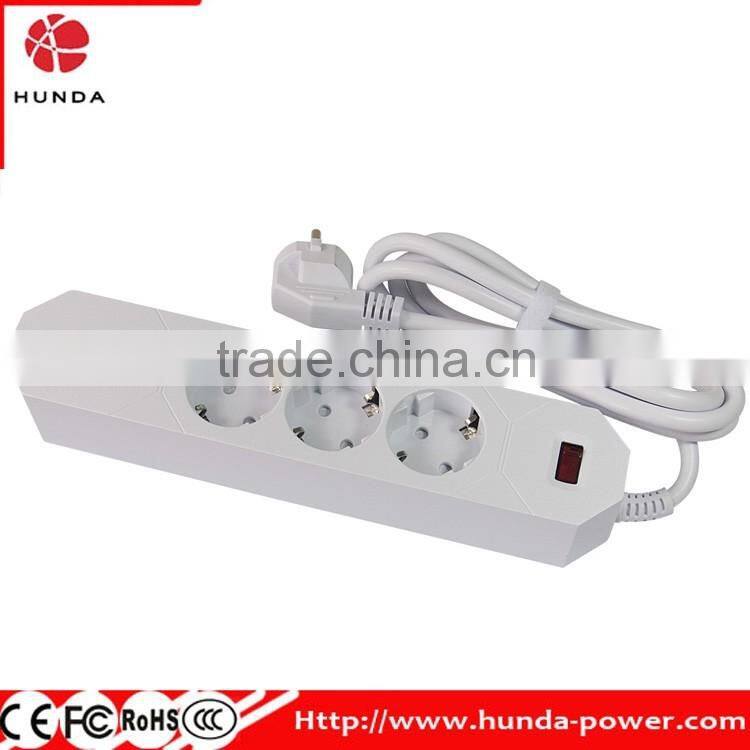 3-Outlet Travel Charger Power Strip with 3.4A Max 3 USB Ports, 1.8M Power Cord for smartphone