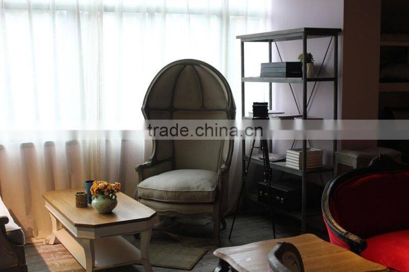Antique PU leather wood bedroom furniture