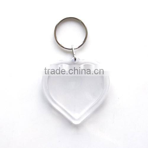 Customized plastic key chain with metal keyring