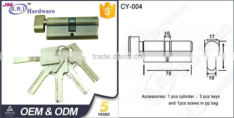Hot sale brass material door cylinder lock with knob
