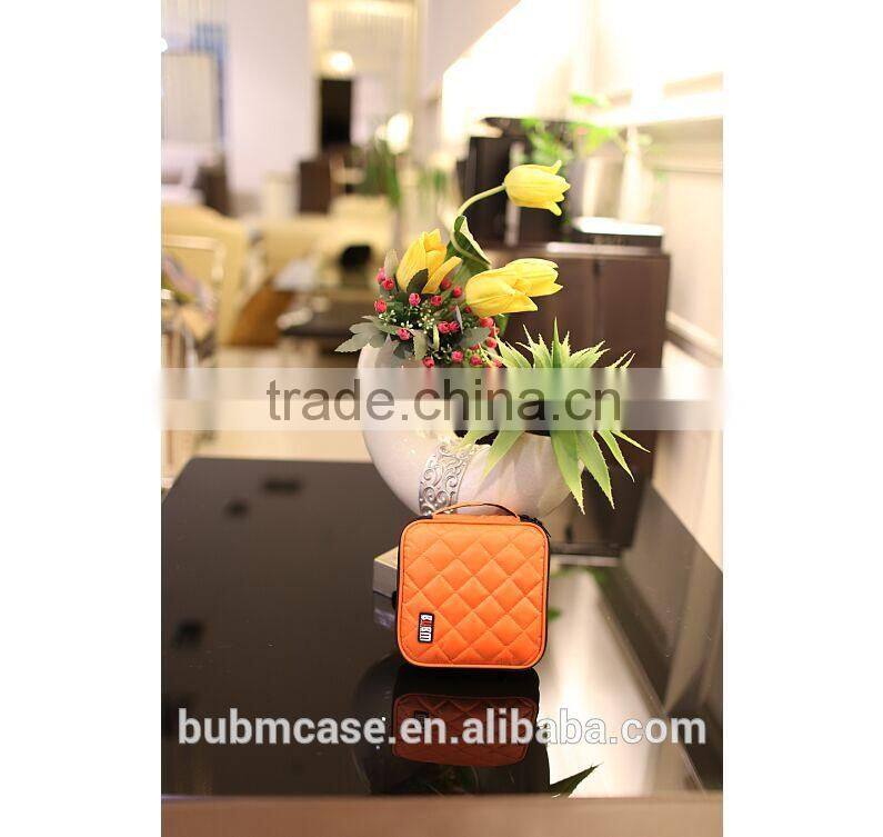 Orange 32 Capacity 230D Space Twill PVC Fabric DVD Case CD Holder personalized cd case multi disc dvd cases