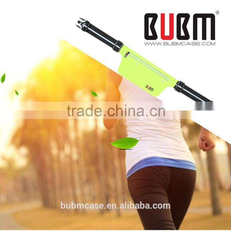 Light Green Fashionable BUBM Outdoor Sport Waist Bag Shenzhen Resilient Wholesale Waterproof and Breathable Running Waist Bags