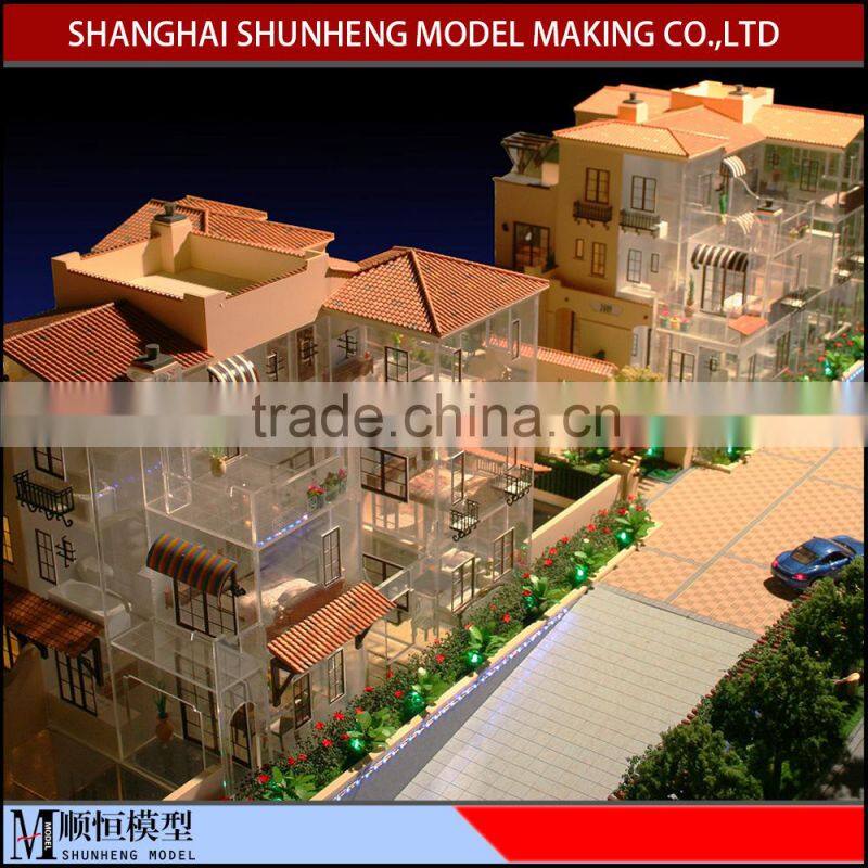 Custom miniature architectural model for villa house model