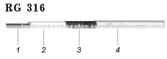 RF connector MMCX Female to MCX Male jumper cable RG316