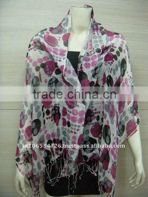 Women Scarf with hot Flower Pattern/Viscose Scarf